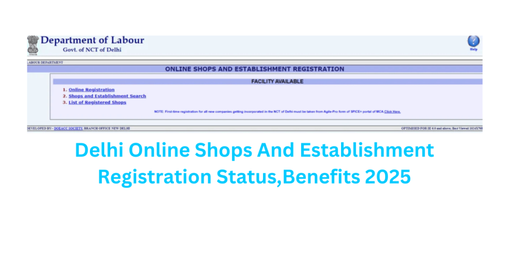 Delhi Online Shops And Establishment Registration